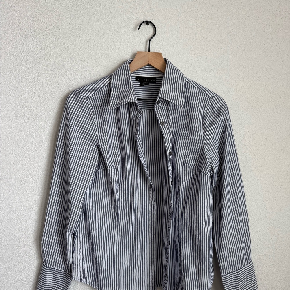 Cotton Striped Button-Up Shirt